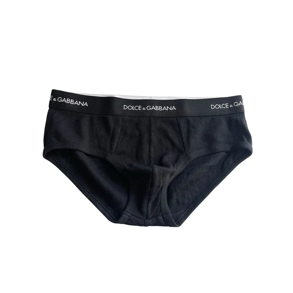 NWOT Mens Dolce & Gabbana Black Logo Waistband Briefs Underwear *Single Pair* S